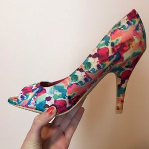 Colorful Paint Splatter Heels